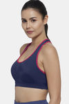 Amante Padded Moisture Wicking Sports Bra - Medieval Blue — thumbnail 2